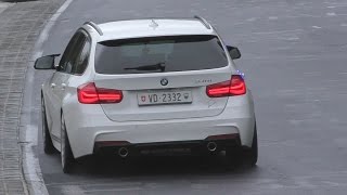 BMW 340i F31 w M Performance Exhaust Sounds on Nürburgring [upl. by Iduj45]