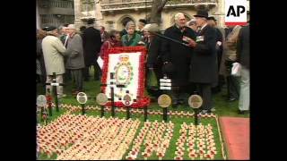 UK LONDON QUEEN MOTHER ATTENDS REMEMBRANCE SERVICE [upl. by Dirgni]