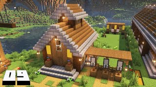 How to build a Minecraft Village from Scratch  Pt 9 Fletchers House with Archery Range [upl. by Manuela]