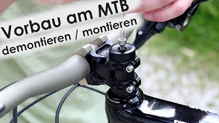 Vorbau vom MTB demontieren  montieren  Alle wichtigen Schritte [upl. by Airdni]