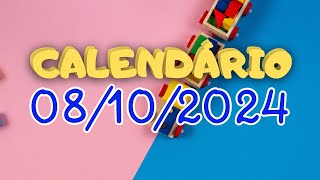 CALENDÁRIO DE 8 DE OUTUBRO DE 2024 ALUNONOTADEZ10 ensinofundamental [upl. by Motch]