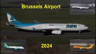 Brussels Airport 1 hour of aviation action with 64 arrivals amp departures on 9 March 2024 [upl. by Kelcey83]