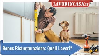 Bonus ristrutturazione 2019 e lavori ammessi [upl. by Anerbes]