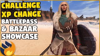 CHALLENGE CHANGES New XP Earning  Battlepass amp Bazaar Showcase  Conan Exiles [upl. by Cozmo104]