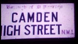 N4 London 1970s 1960s Camden High Street Holborn Tube Station Gamages London Bus [upl. by Nerad]