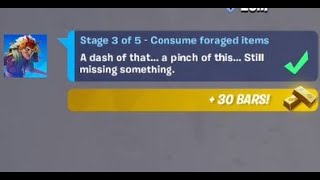 Fortnite Quest  Consume foraged items  Chapter 2 Season 8 [upl. by Jarrow]