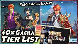 TIER LIST  BEST CHAR FOR REROLL  40x GACHA Demi SSR 🔥 SOLO LEVELING ARISE [upl. by Leynad]