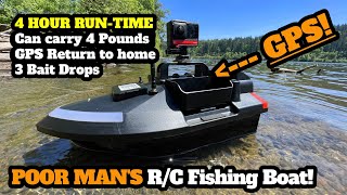 Poor Mans RC Fishing boat with GPS and 4 Hour Runtime [upl. by Clementis974]