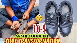 Asmr Cobbler1hour Very Old And Dirtiest Shoe Transformation Good Work With tools Very Satisfing 💤😴💤 [upl. by Josephine]