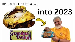 caragana root woodturning bowl part1 [upl. by Caves]