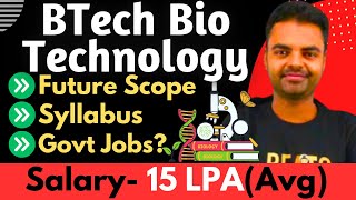 BTech BioTechnology Course Details in Hindi Future Scope in India Salary Package Job Opportunities [upl. by Natsirk]