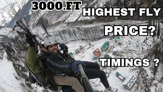 Highest fly Paragliding in Solang Valley Manali 😲 Cost and experience  Go pro cost   vlog26 [upl. by Ynohtn]