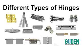 Different Types of Hinges  Choosing the Right Hinge for Your Application [upl. by Ecirtac]