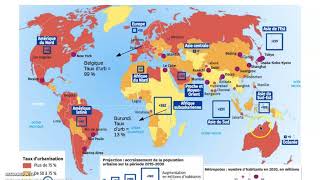 La métropolisation un processus mondial différencié Géo 1ere  cours 1 [upl. by Aerdnua215]