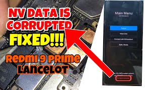 Redmi 9 prime lancelot NV data is corrupted Fix [upl. by Furlong]