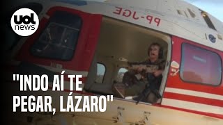 Caso Lázaro deputada federal usa fuzil em helicóptero e diz que está quotindo pegarquot serial killer [upl. by Ian952]