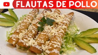 Las mejores Flautas de Pollo Mexicanas  Receta para Super Bowl [upl. by Giesecke]