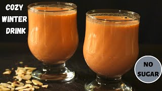 Healthy Cozy Drink To Warm You Up  NO SUGAR ADDED  Healthy Carrot Hot Milk  Easy Winter Recipe [upl. by Oderf]