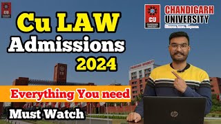 Chandigarh University Admissions 2024  CU Law Admissions  CUCET Exam all details  Placements CU [upl. by Anatnas773]