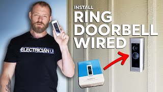 How To Install a Ring Video Doorbell Wired  From an Electrician [upl. by Yeliak]