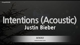 Justin BieberIntentions Acoustic Karaoke Version [upl. by Alison]