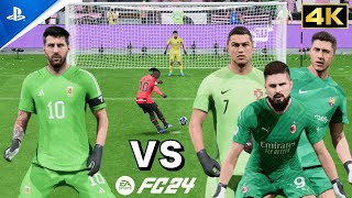 FC24 GK Messi vs GKGiroudRonaldoLewandowski Penalty Shootout etcPS5 4K 60FPSGameplay [upl. by Ilah]