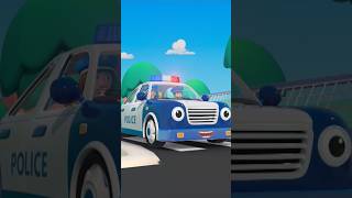 Wheels on the Police Car shortsfeed viral explore nurseryrhyme trending cartoon [upl. by Alliuqet]