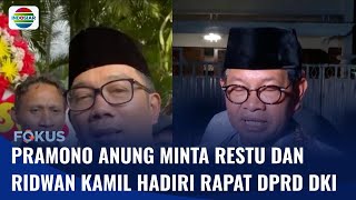 Safari Politik Jakarta Pramono Anung Temui Habib Ridwan Kamil Hadiri Rapat Paripurna  Fokus [upl. by Greenburg]