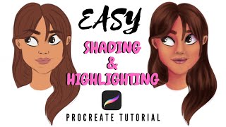 Easy Procreate Shading And Highlighting Tutorial  Procreate Tutorial  Ipad Shading Tutorial [upl. by Nohcim344]