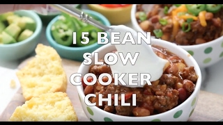 15 Bean Slow Cooker Chili [upl. by Dorothee124]