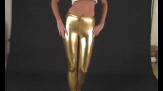 Gold Metallic Spandex Leggings [upl. by Sumetra6]