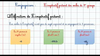 Limpératif présent des verbes de 1er groupe [upl. by Elamef]