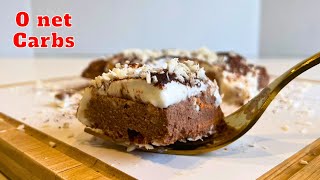 0 net Carbs Easy Keto Bounty Cake Recipe recipe ketocake cake [upl. by Ileak]