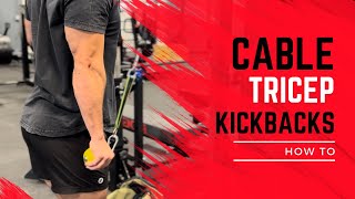 How To Cable Tricep Kickbacks [upl. by Drisko]