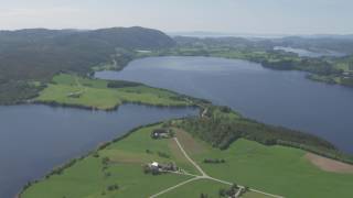 Stjørdal gårder åkre småbruk  Flying Over Norway [upl. by Hepsiba]