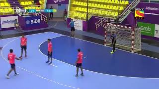 india vs pakistan handball match asian games 2018 [upl. by Airyk]