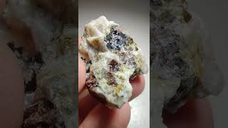 Pegmatite with Garnet and Titanite crystals Canada [upl. by Anh]