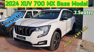 2024 MAHINDRA XUV700 MX BASE MODEL UPDATED I DIESEL MT 7 SETAER I PRICE amp FEATURES WALKAROUND REVIEW [upl. by Htebaile]