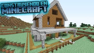 Como hacer una cabaña casa para survival en minecraft OmarZcraft [upl. by Osy]