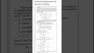 I Galvanometer iiConversion of galvanometer into ammeter and voltmeter 3 Marks [upl. by Leeda640]