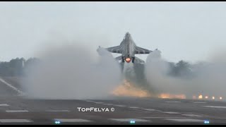 F16 Performs Fantastic TouchAndGo With Two Rolls [upl. by Asinet926]