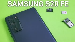 Samsung Galaxy S20 FE How to insert and remove SIM  Memory card [upl. by Dewain215]