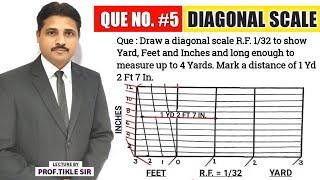 HOW TO DRAW DIAGONAL SCALE QUENO5  UNIT  ENGINEERING SCALE TIKLESACADEMYOFMATHS [upl. by Cheston]