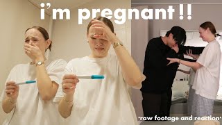 finding out IM PREGNANT  👼🏻 amp telling my husband well be parents [upl. by Letrice607]