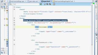 ADF Training  Oracle ADF 11g Security  Simple HTML Login Form [upl. by Aennil97]