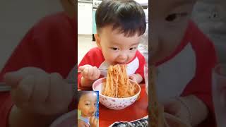 Baby Eating food funny baby eating shorts [upl. by Novek]