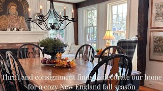 Thrift Store Decorating Cozy Fall Edition 🍂 Life in New England [upl. by Haonam819]