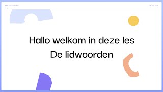 De lidwoorden Een de en het A1  A2 [upl. by Milla]