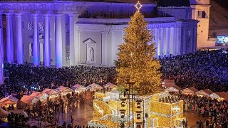 🎄 2023  2024 Vilniaus Kalėdų Eglės Įžiebimas Katedros Aikštėje 🇱🇹  Vilnius Christmas Tree [upl. by Broek]