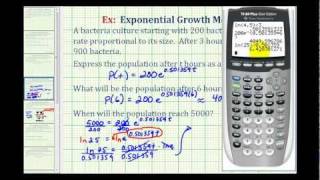 Ex Exponential Growth Function  Bacterial Growth [upl. by Eenal]